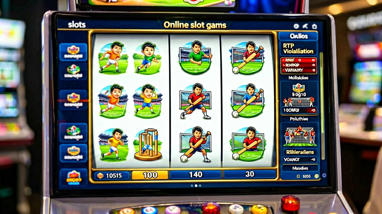 Slot ဂိမ်း Symbol Grid ၏ Close-up ဖြစ်ပြီး Payline သင်္ကေတများကို အနီးကပ် ပြသထားသည့် ဓာတ်ပုံ